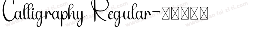 Calligraphy Regular字体转换